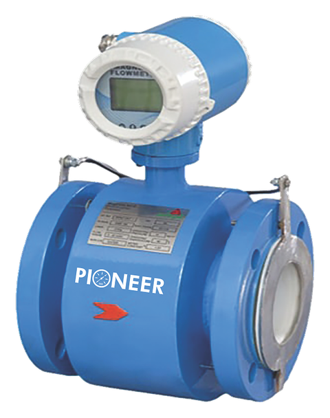 Pioneer flanged electromagnetic flowmeter with integral display transmitter