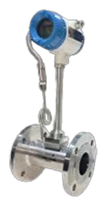 Pioneer flanged vortex flowmeter with transmitter head