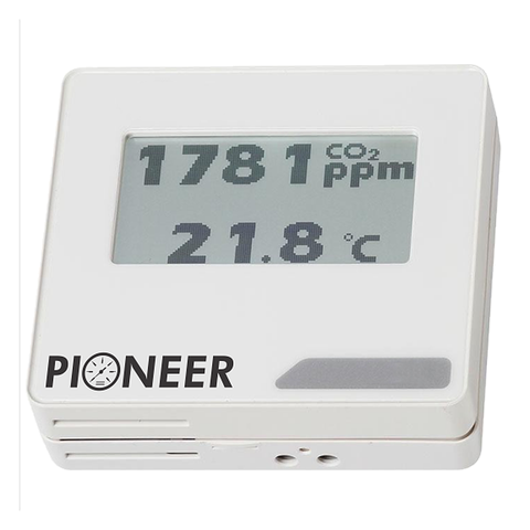 Pioneer wall-mounted CO2 and temperature sensor with LCD display
